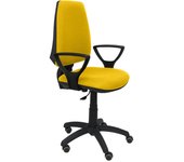 Piqueras y Crespo Elche CP Bali Silla de Oficina Brazos Fijos Ruedas Parquet Amarilla