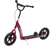 Homcom Patinete para Niños de +5 Años Scooter de 2 Ruedas de 12 Pulgadas con Freno y Manillar Ajustable en Altura 120x52x80-88cm Rojo   Aosom España