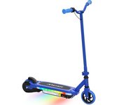 AIYAPLAY Patinete Eléctrico para Niños con Luces LED Acelerador de Pulgar y Ruedas sin Pinchazos Velocidad de hasta 10 km/h Azul