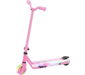 AIYAPLAY Patinete Eléctrico para Niños de 4 a 7 Años con Luces Ruedas Auxiliares y Freno de Pie Velocidad Máxima de 6 km/h Rosa