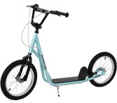 Homcom Patineta Scooter para Niños a partir de 5 Años Grandes Ruedas Manillar ajustable Freno de mango y pata de cabra de acero Azul