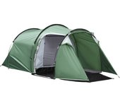 Outsunny Tienda de Campaña para 3-4 Personas Plegable Impermeable a Prueba de UV 20+ con Vestíbulo 426x206x154 cm Verde   Aosom España
