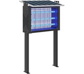 Outsunny Lámpara Antimosquitos Eléctrica con Luces LED 25W para Exterior Efecto 200 m² con Soporte 51,5x35x93,5 cm Negro