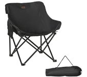 Outsunny Silla de Camping Plegable con Bolsa de Transporte y Marco de Acero Carga 110 kg para Campamento Pícnic Senderismo Negro   Aosom España