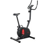 SPORTNOW Bicicleta Estática con Resistencia Magnética Ajustable Sensor Pantalla LCD y Asiento Regulable 88x50,5x131,5 cm Negro