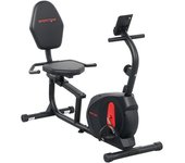 SPORTNOW Bicicleta Estática en Casa Silenciosa con Resistencia Magnética Ajustable y Pantalla LCD 103-139x61x100,5 cm Negro