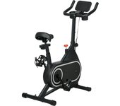 SPORTNOW Bicicleta Estática con Asiento y Manillar Ajustables Pantalla LCD Volante Inercia 4 kg y Soporte para Botella Negro   Aosom España