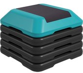 SPORTNOW Step para Fitness Stepper Antideslizante con Altura Ajustable de 10/15/20/25/30 cm Carga 150 kg Azul   Aosom España