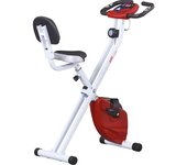 Homcom Bicicleta Estática para Ejercicios Profesional Bicicleta Vertical Plegable de Forma X con 8 Niveles Resistencia 43x97x109cm Rojo   Aosom España