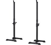 Homcom Soporte para Barras de Pesas Ajustable Estante de Acero para Levantamiento de Pesas Carga Máx. 150 kg Entrenamiento en Hogar   Aosom España