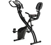Homcom Bicicleta Estática Plegable con Altura y Resistencia Ajustables Pantalla LCD y Asiento Peso máximo 120 Kg 97x51x115 cm Negro   Aosom España