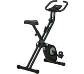 Homcom Bicicleta Estática Plegable con 8 Niveles de Resistencia Magnética Pantalla LCD y Asiento Regulable 43x85x109cm Negro   Aosom España