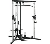 SPORTNOW Máquina de Multiestación Musculación Entrenamiento Placas de Peso de 100 kg Carga 120 kg 170x139x200 cm Negro   Aosom España