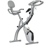 Homcom Bicicleta estática plegable 8 niveles de resistencia magnética respaldo sillín ajustable asas ergonómicas negro gris