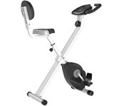 Homcom Bicicleta estática plegable 8 niveles de resistencia magnética bicicleta de fitness con asiento ajustable pantalla LCD multifunción sensor de
