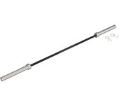 SPORTNOW Barra de Pesas de Acero 180 cm Ø50 mm con 2 Presillas Carga 200 kg para los Discos de Ø5 cm Entrenamiento en Casa Negro   Aosom España