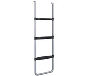 SPORTNOW Escalera para Cama Elástica de 3 o 2 Escalones con Escalones Anchos y 2 Ganchos Carga 120 kg 110x32 cm Plata   Aosom España
