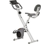 Homcom Bicicleta estática magnética con pantalla LCD y sillín ajustable 2 bandas de resistencia acero negro   Aosom España