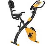 Homcom Bicicleta Estática Plegable con Altura y Resistencia Ajustables con Pantalla LCD y Asiento con Respaldo Peso máximo 120 Kg 97x51x115 cm