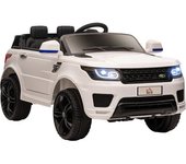 Homcom Coche Eléctrico SUV para 3-6 Años Coche de Batería 12V con 2 Motores Mando a Distancia 110x68x52 cm Blanco   Aosom España
