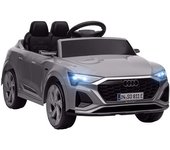 AIYAPLAY Coche Eléctrico para Niños Audi Q8 etron sportback con Batería 12V Mando a Distancia Faros Bocina y Música Gris