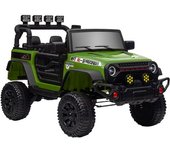 AIYAPLAY Coche Eléctrico para Niños de +3 Años con Batería 12V Mando a Distancia Bluetooth Faros LED Bocina Música Verde