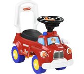 AIYAPLAY Portador trotador para niños vehículo para empujar camión de bomberos 18-36 meses luces música Rojo   Aosom España