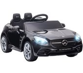AIYAPLAY Coche Eléctrico para Niños de +3 Años Mercedes SLC 300 con Batería 12V Mando a Distancia Faros LED Bocina Música Negro