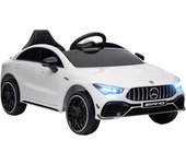 AIYAPLAY Coche Eléctrico para Niños de +3 Años Mercedes-AMG CLA 45 con Batería 12V Mando a Distancia Faros Bocina Música Blanco