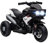 Homcom Moto Eléctrica Infantil con Luces Bocina Música Neumáticos Anchos Moto para Niños con Velocidad 3 km/h Negro