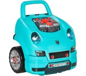 Homcom Motor de Camión de Juguete para Niños +3 Años con 61 Piezas Volante Bocina Faros Caja de Almacenaje Ruedas Turquesa   Aosom España