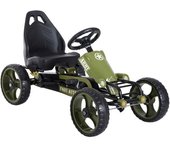 Homcom Go-Kart a Pedales para Niños +3 Años Coche de Pedales con Embrague Freno Asiento Ajustable Carga Máx. 35 kg 105x54x61 cm Verde   Aosom España