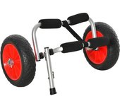Outsunny HOMCOM Carro de Transporte para Kayak Canoa Plegable con Ruedas Carga 70kg Aluminio Universal 62x35x30 cm   Aosom España