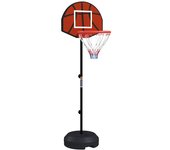 SPORTNOW Canasta de Baloncesto Ajustable con Diana Magnética y Dardos Base Rellenable para Interior Ø38x129-179 cm Negro   Aosom España