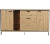 GL Store Cómoda Moderna de Madera con Tres Cajones Aparador salon Natural