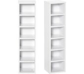 Homcom Mueble de almacenamiento de CDs con estante de columna 12 compartimentos 21L x 20l x 175H cm capacidad máxima 204 CDs haya   Aosom España