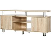 Homcom Mueble de TV para Televisores hasta 55 Pulgadas Mesa de Salón con 2 Puertas y 2 Estantes para Dormitorio 120x39,5x52 cm Roble   Aosom España