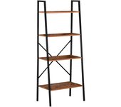 Homcom Estantería de Escalera Moderna con 4 Estantes Librería Escalonada de Pie para Baño Salón 60x35x145cm Diseño Elegante   Aosom España