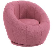 Homcom Sillón Infantil Muebles Infantiles Taburete Infantil de Peluche, 60 cm x 56 cm x 48 cm, Rosa