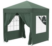 Outsunny Carpa Plegable 2x2 m Cenador de Jardín con 4 Paredes Laterales Tela Oxford 2 Puertas 2 Ventanas y Bolsa de Transporte Verde   Aosom España