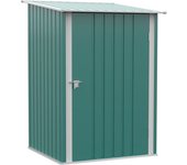 Outsunny Caseta de Jardín 0,92 m² Cobertizo Exterior de Acero Galvanizado para Almacenaje de Herramientas 100x103x160 cm Verde   Aosom España