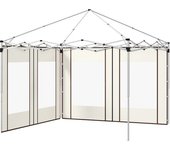 Outsunny Pack de 2 paneles laterales para cenador con puertas y ventanas con Cremallera, para cenador pop-up de 3x3m o 3x6m   Aosom España
