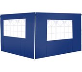 Outsunny Paredes Laterales para Carpa 3x2m Tela Oxford con Ventanas Protección Solar para Eventos Azul Apto para 3x3 3x6   Aosom España