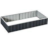 Outsunny Huerto Urbano 174x90x30cm Arriate de Jardín de Acero Incluye Guantes Jardinera Macetero Rectangular para Cultivos Plantas   Aosom España