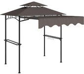Outsunny Cenador para parrilla 242x149x248 cm con revestimiento impermeable y resistente al fuego, cenador de jardín con doble techo   Aosom España