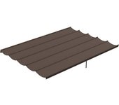 Outsunny Cubierta para Techo Retráctil de 3,5x2,5m para Pérgola de 4x3 Tela de Repuesto con 10 Orificios de Drenaje Café   Aosom España