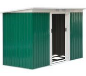 Outsunny Cobertizo de Jardín Caseta de Exterior Base de 3,1 m² Metálica para Almacenamiento 280x130x172 cm   Aosom España