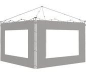Outsunny Paredes Laterales para Carpa de Repuesto Gris de Tela Oxford 2 Paneles 295x195 cm con Ventana para Carpas de 6x3 m y 3x3 m   Aosom España