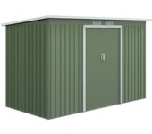 Outsunny Caseta Jardin de Exterior Cobertizo de Jardín 280x130x172 cm con Puertas Correderas y Ventilaciones Verde Claro   Aosom España