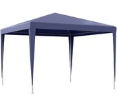 Outsunny Carpa Desmontable 3x3 m Cenador Pabellón de Jardín con 4 Orificios de Drenaje y Marco de Metal para Terraza Patio Azul   Aosom España